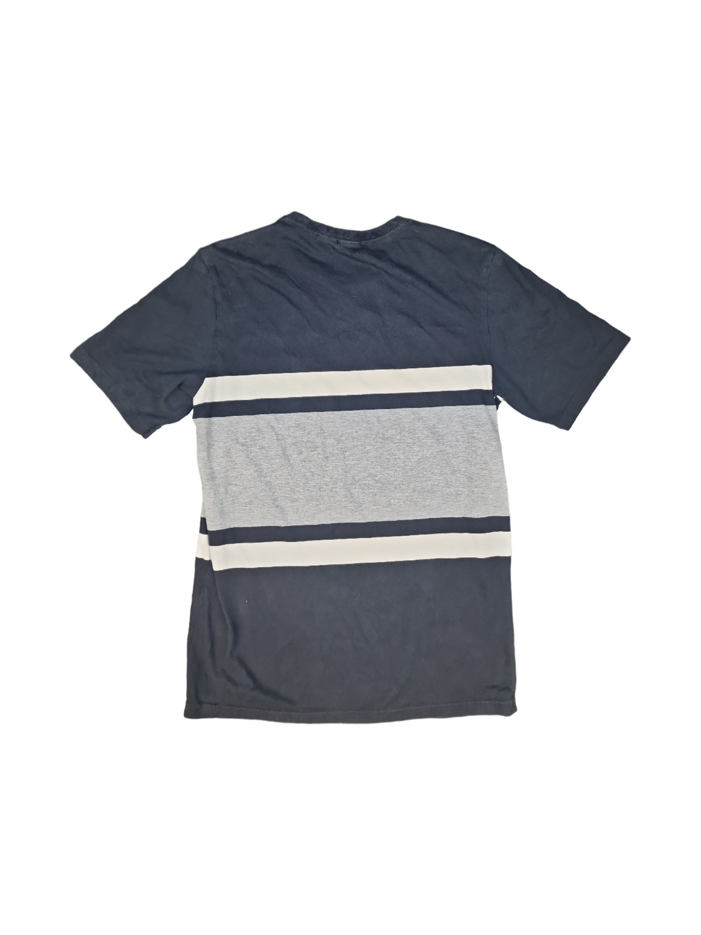 DC Shoes Men's Navy & Grey Striped T-Shirt - Size M