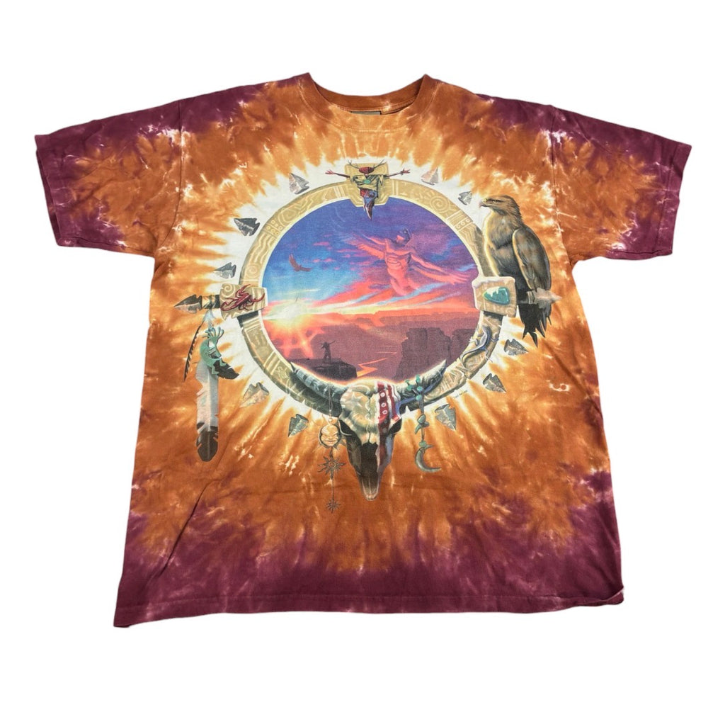 Liquid Blue Tribal Acid Tie-Dye T-shirt
