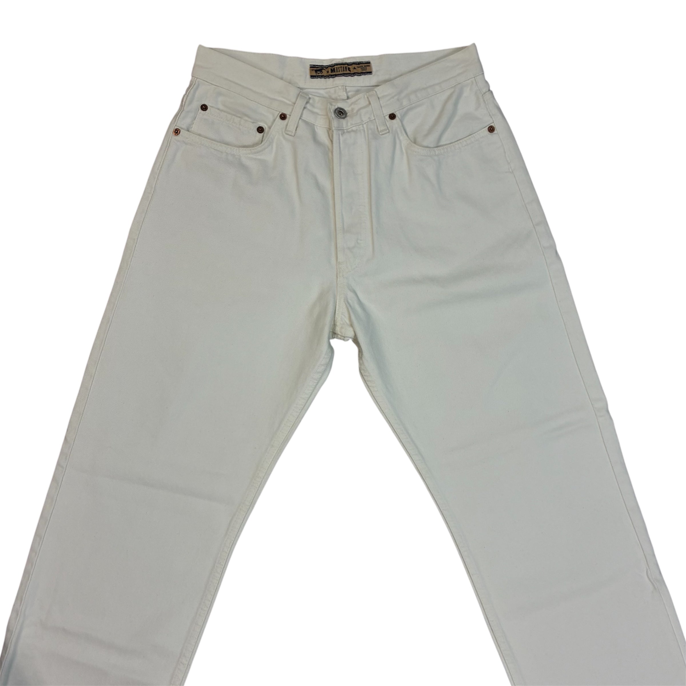 Mustang Straight Leg Jeans – White