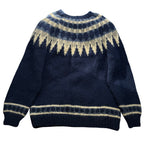 Handmade-Style Icelandic Nordic Pattern Wool Sweater