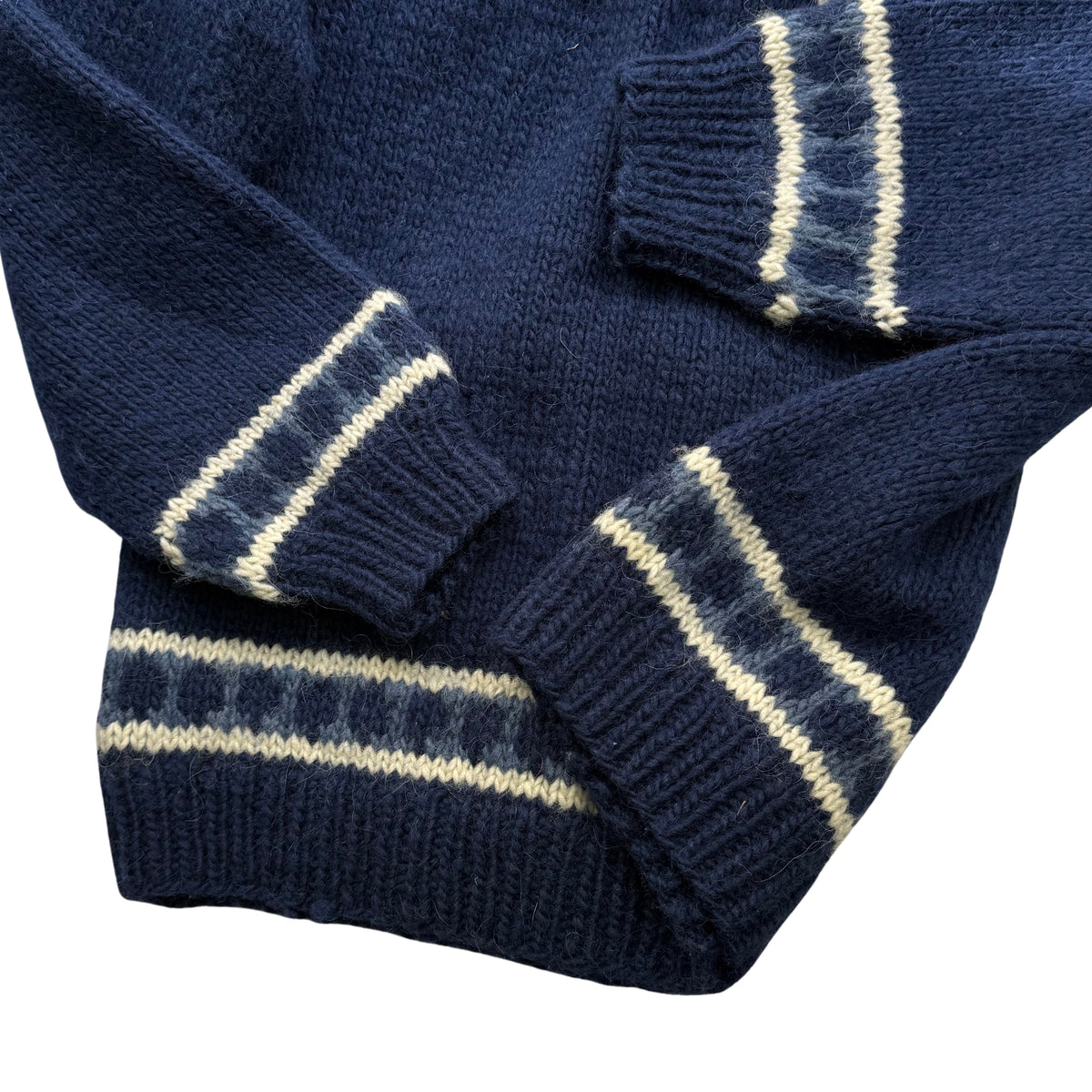 Handmade-Style Icelandic Nordic Pattern Wool Sweater