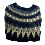 Handmade-Style Icelandic Nordic Pattern Wool Sweater