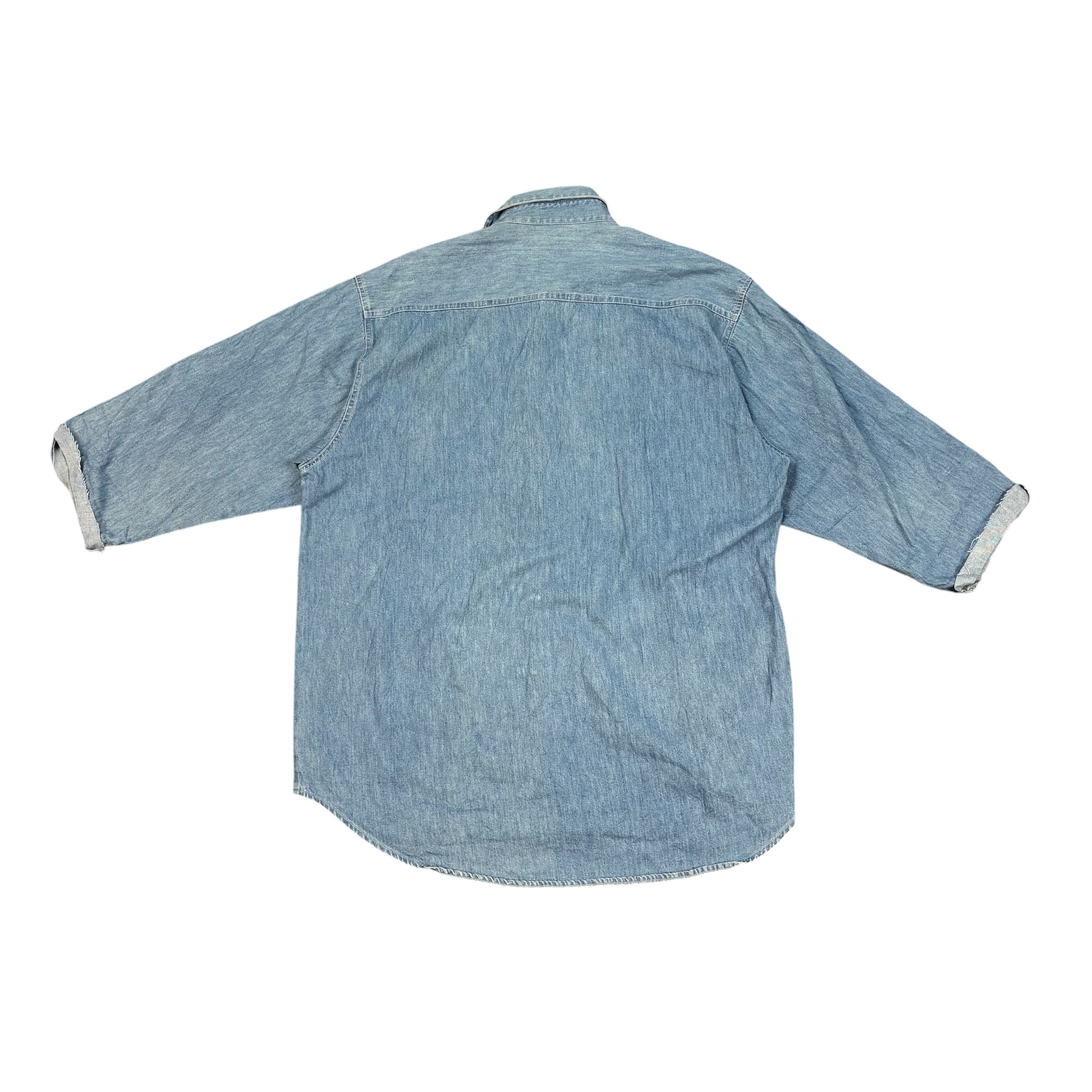 Vintage Jeans Shirt with Looney Tunes Characters embroidered