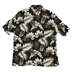 Brown Floral Pattern Hawaii Shirt