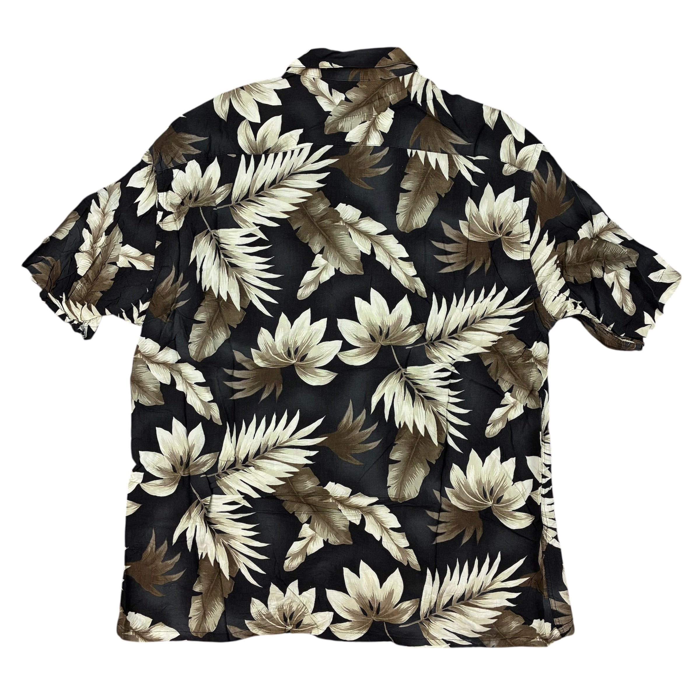 Brown Floral Pattern Hawaii Shirt