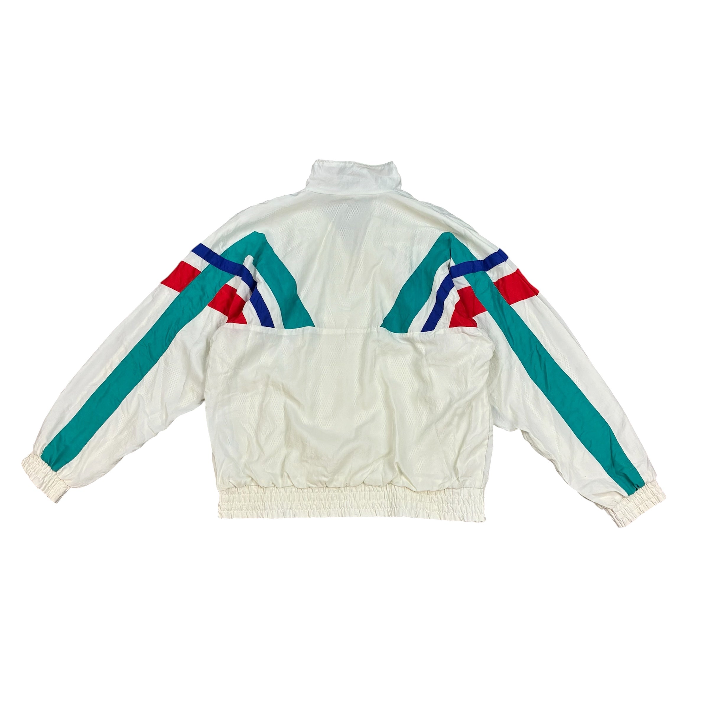White Adidas Light Jacket with Colorful Details
