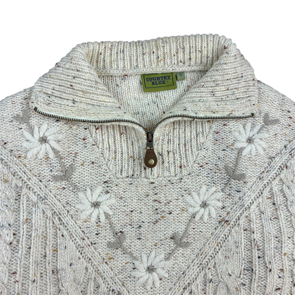 Country Blue Vintage Knit Quarter-Zip