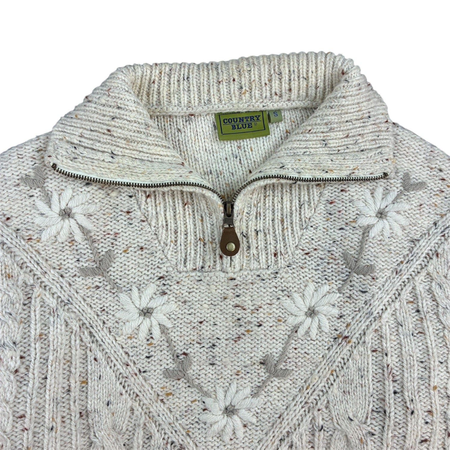 Country Blue Vintage Knit Quarter-Zip