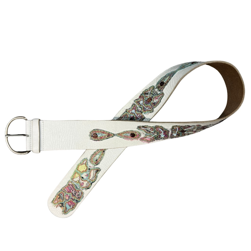 Embroidered Leather Belt