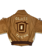 Club Veg Vintage Leather Bomber Jacket with Fringe