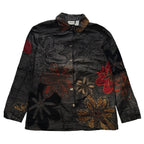 Black Embroidered Silk Shirt