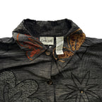 Black Embroidered Silk Shirt