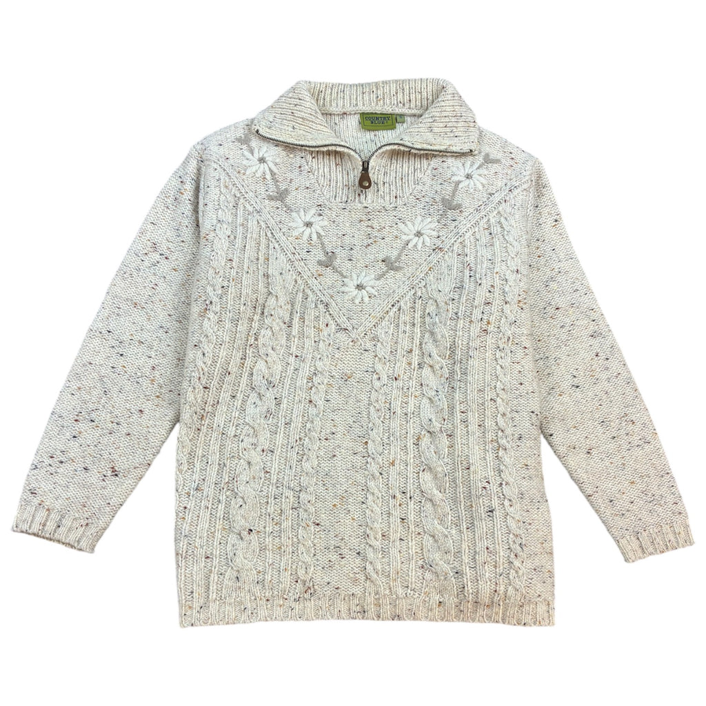 Country Blue Vintage Knit Quarter-Zip