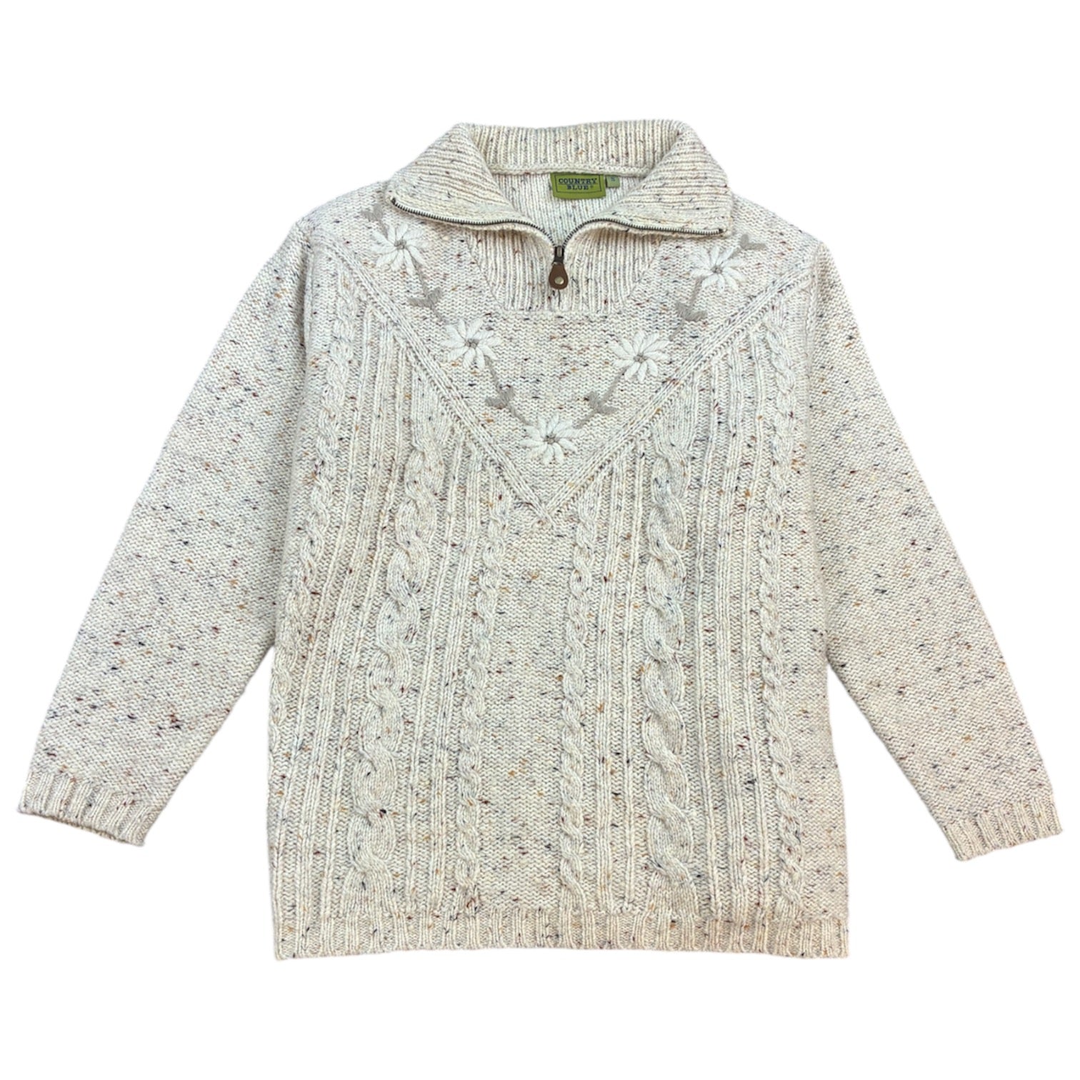 Country Blue Vintage Knit Quarter-Zip