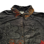 Black Embroidered Silk Shirt