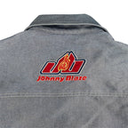 Johnny Blaze Silver Holographic Denim Jacket