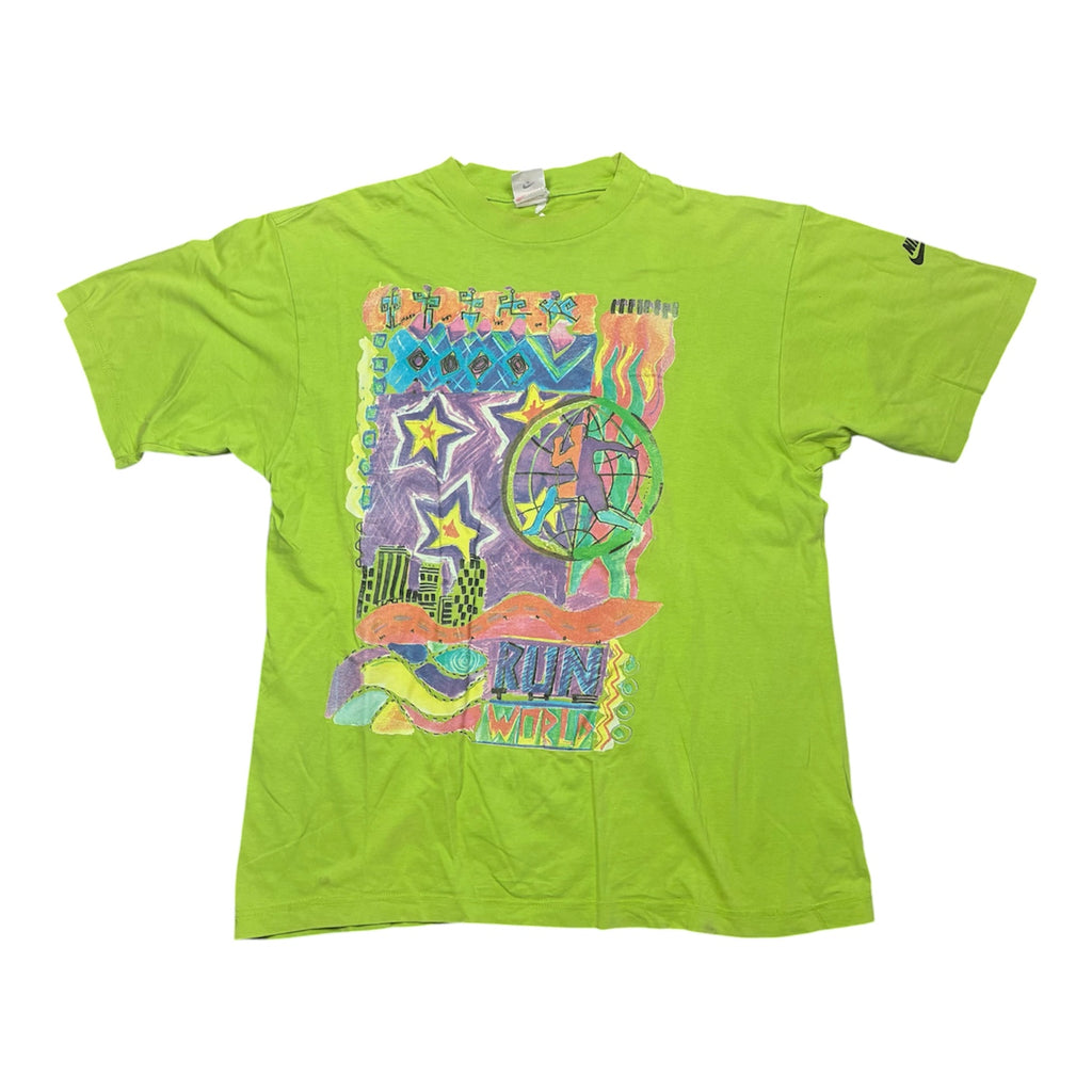 Green Nike with painting T-Shirt