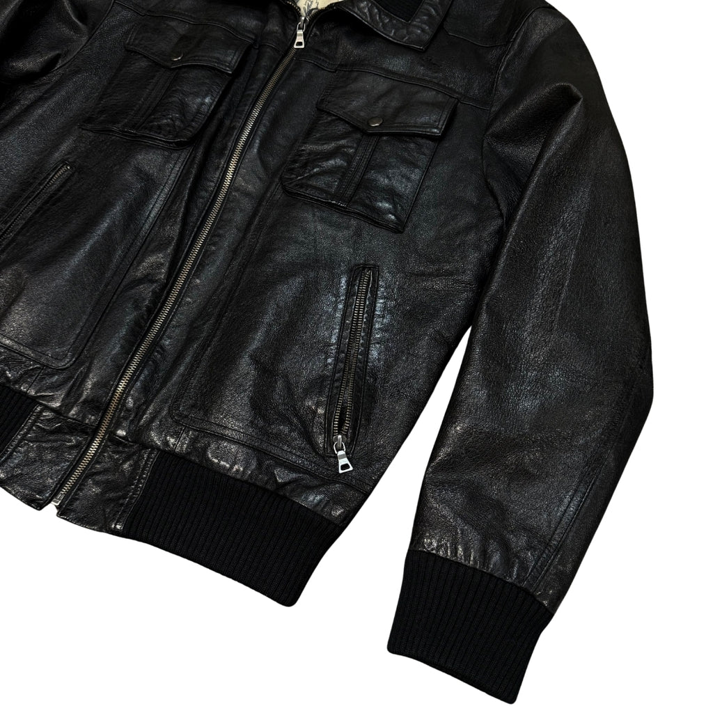 Leather Bomber Jacket