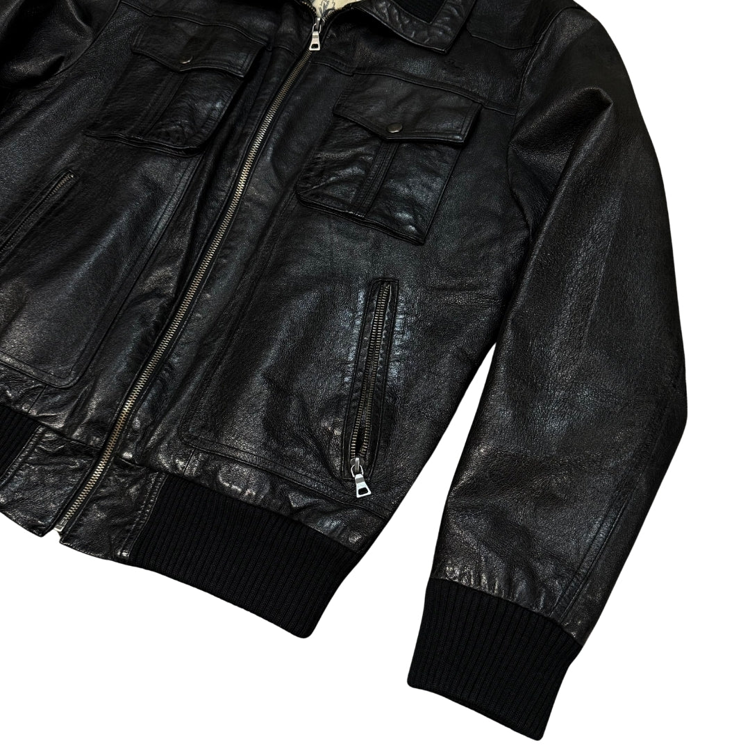 Leather Bomber Jacket