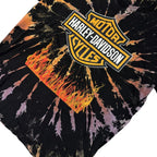Harley-Davidson Black Tie-Dye Flame Logo T-Shirt