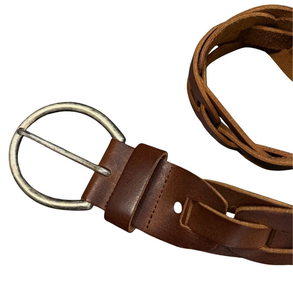 Vintage Braided Leather Belt