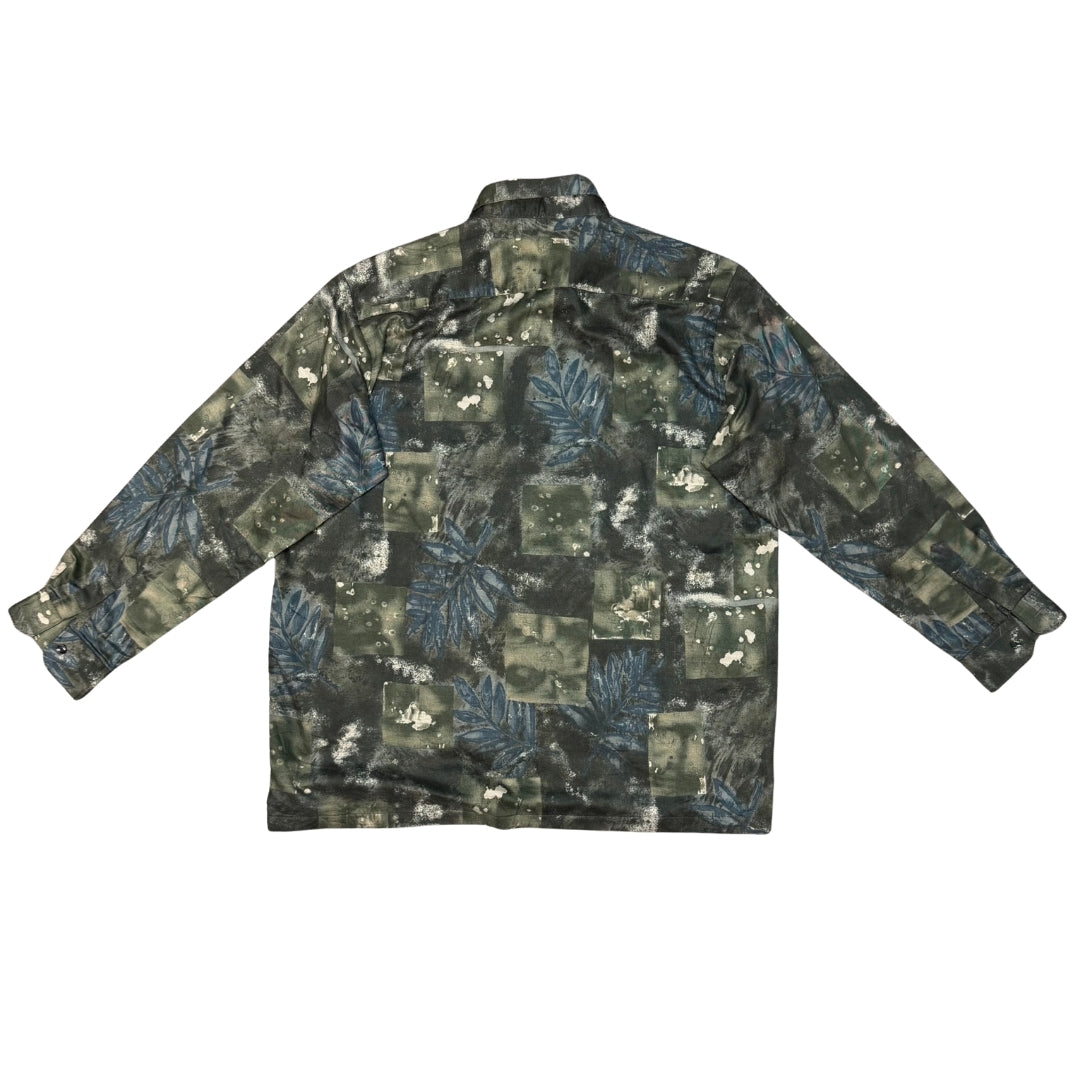 Abstract Leaf Print Shirt