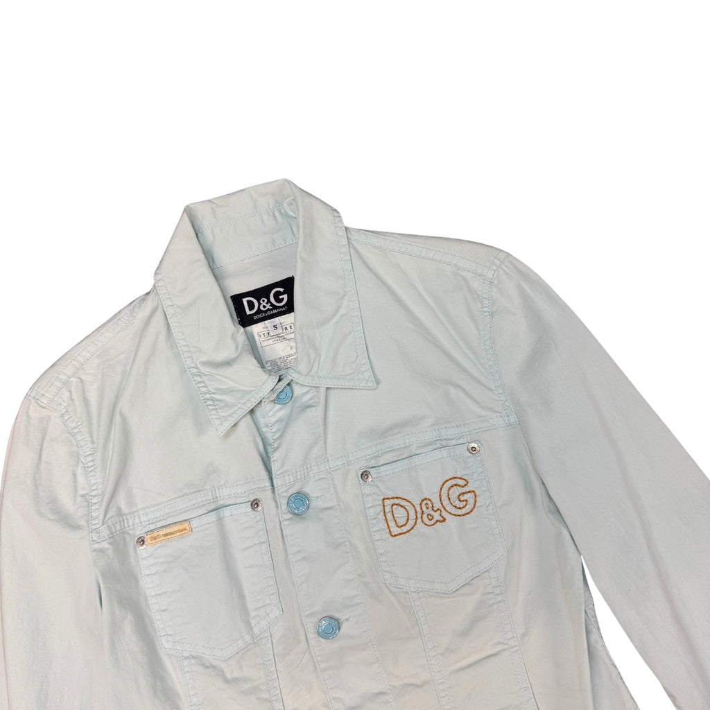 D&G Light Blue Embroidered Denim Jacket