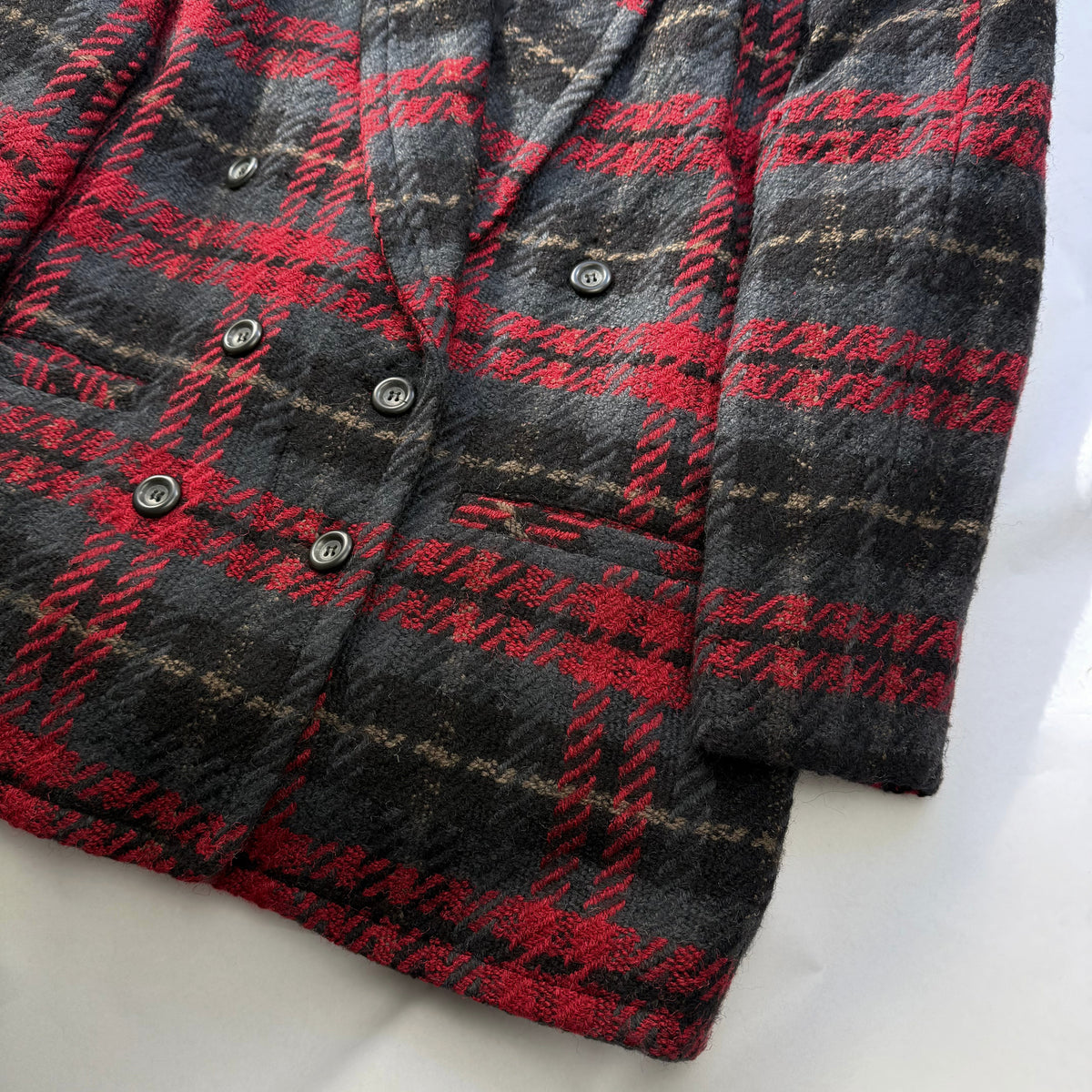 Tartan Double-Breasted Coat