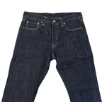 Levi’s 501 Straight Fit Jeans – Dark Blue Wash, Orange Contrast Stitching | W31