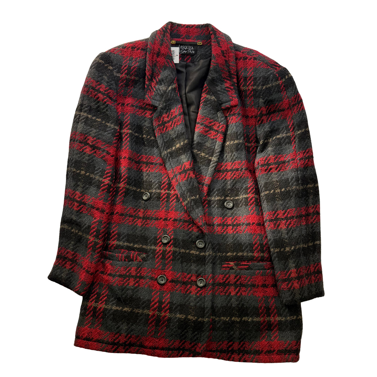 Tartan Double-Breasted Coat