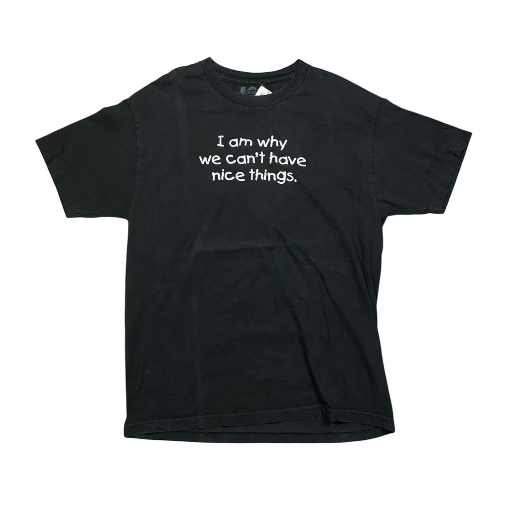 Basic Black T-Shirt with Quote