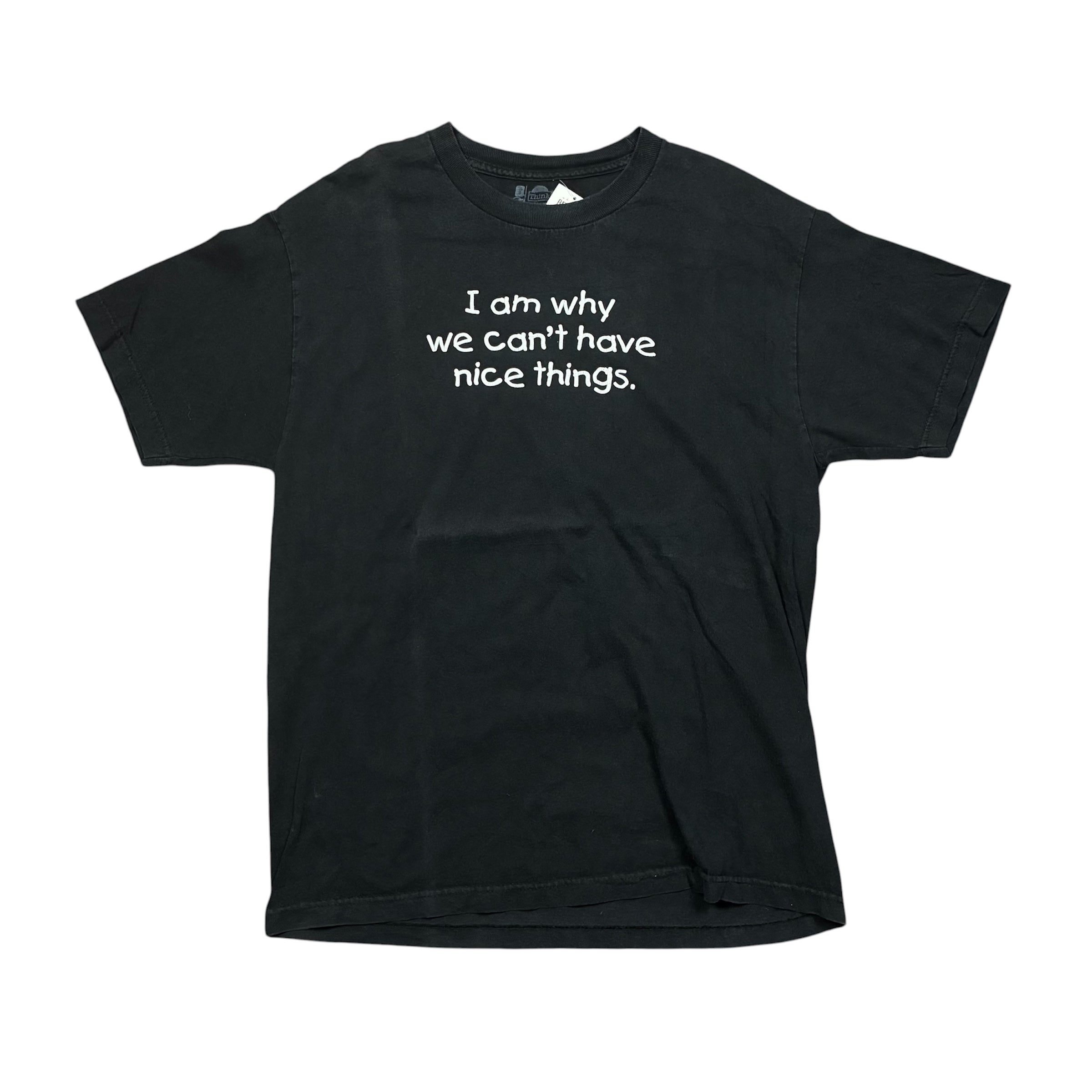 Basic Black T-Shirt with Quote