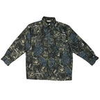 Abstract Leaf Print Shirt