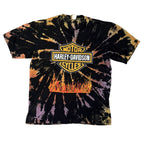 Harley-Davidson Black Tie-Dye Flame Logo T-Shirt