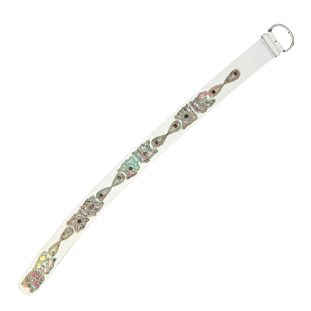 Embroidered Leather Belt