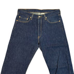 Levi’s 501 Straight Fit Jeans – Dark Blue Wash, Orange Contrast Stitching | W34