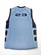 Modern Jordan Basketball Jersey - Blue and Navy Sleeveless Tank
