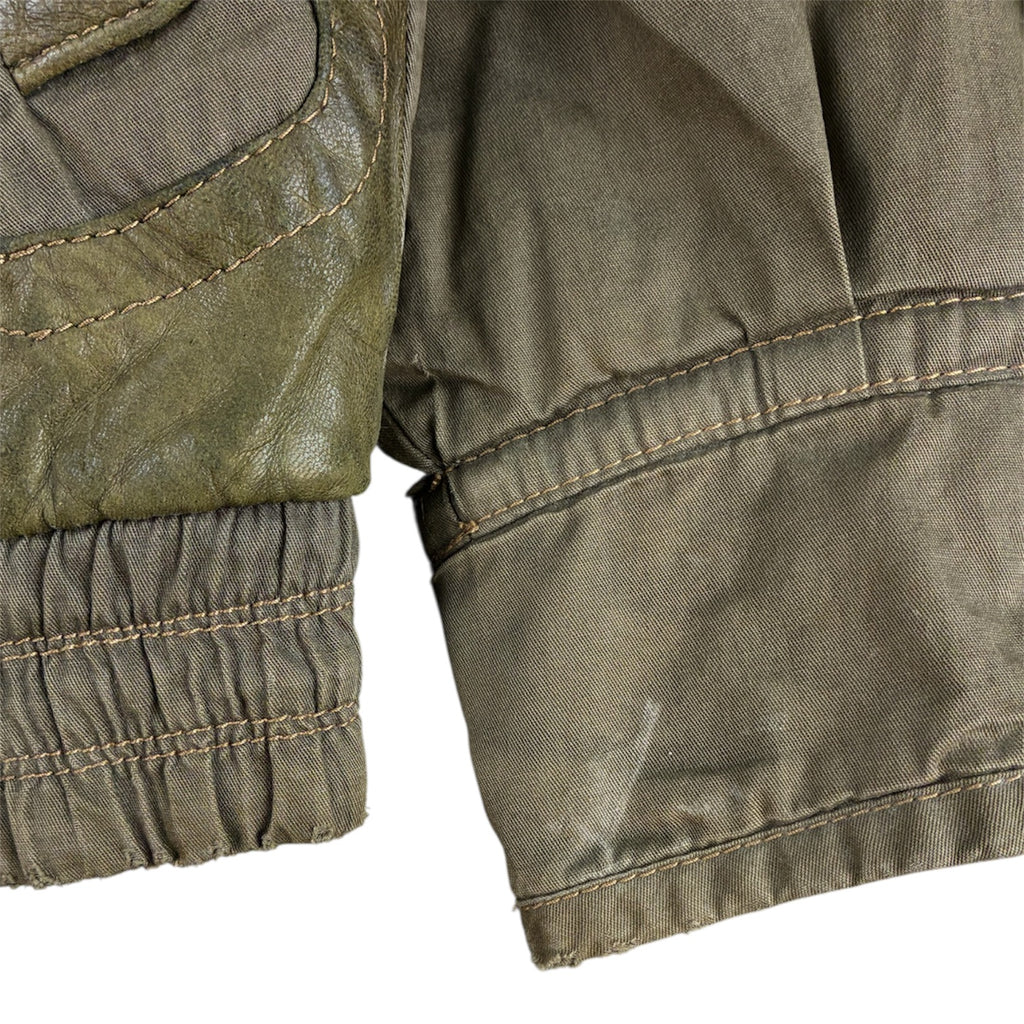 Camel Collection Aviator Leather Jacket