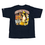 “Firefighters like it Hot & Wet” Navy Blue T-Shirt with Front & Backprint