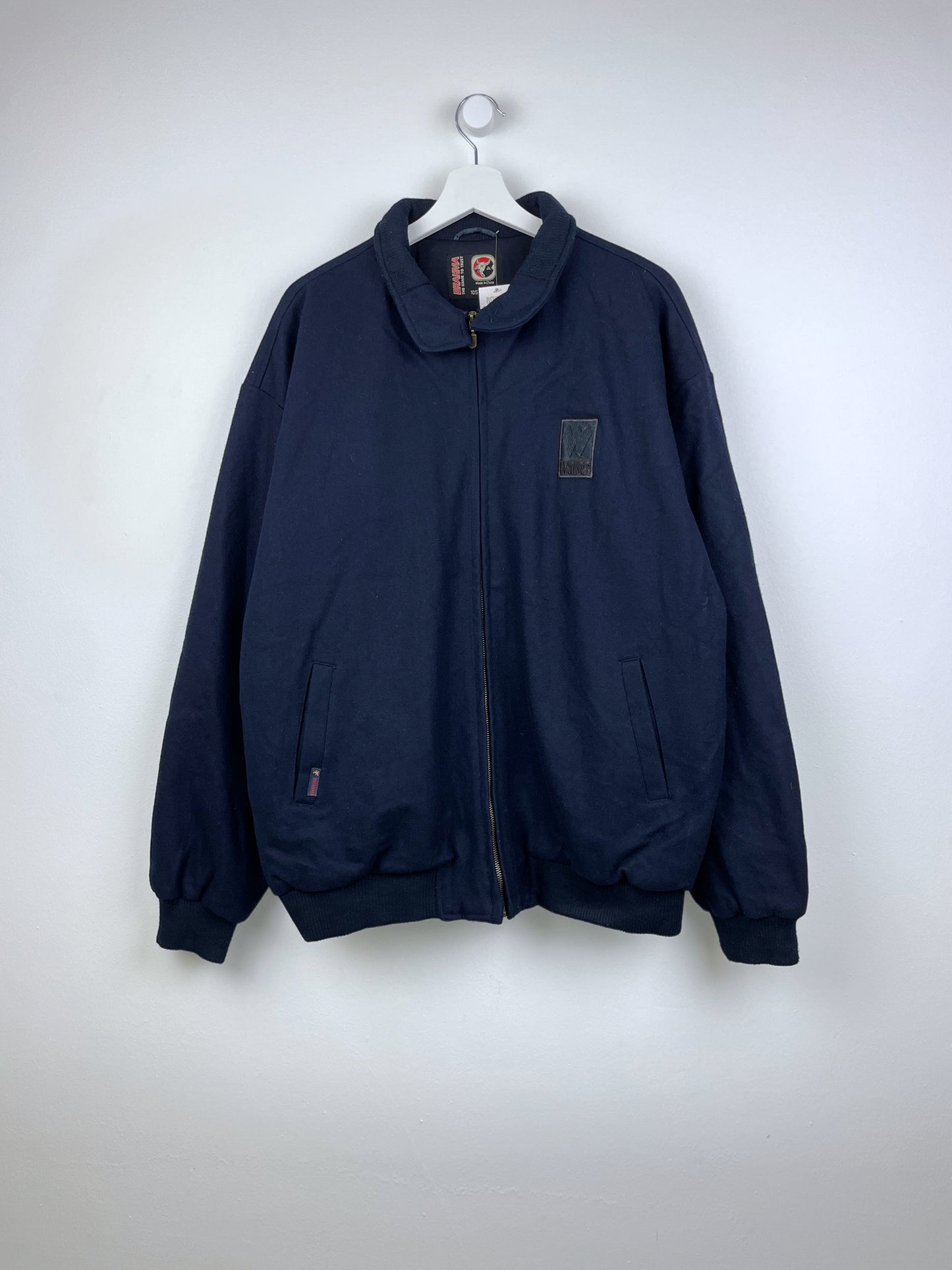 Navy Wool Bomber Jacket