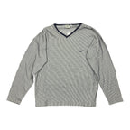 White and Blue striped Reebok Longsleeve T-Shirt