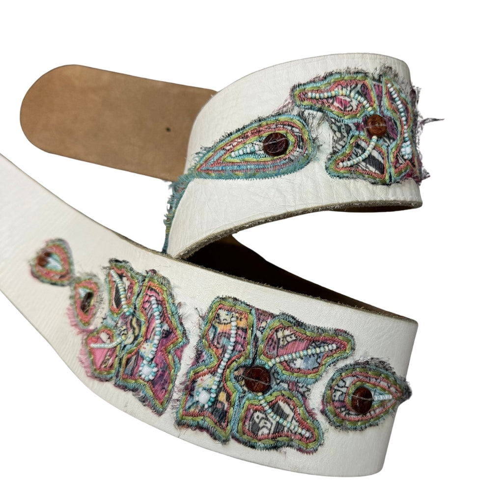 Embroidered Leather Belt