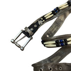 Silver Mesh Beaded Belt