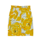 Above knee white with yellow Rose Pattern Skirt