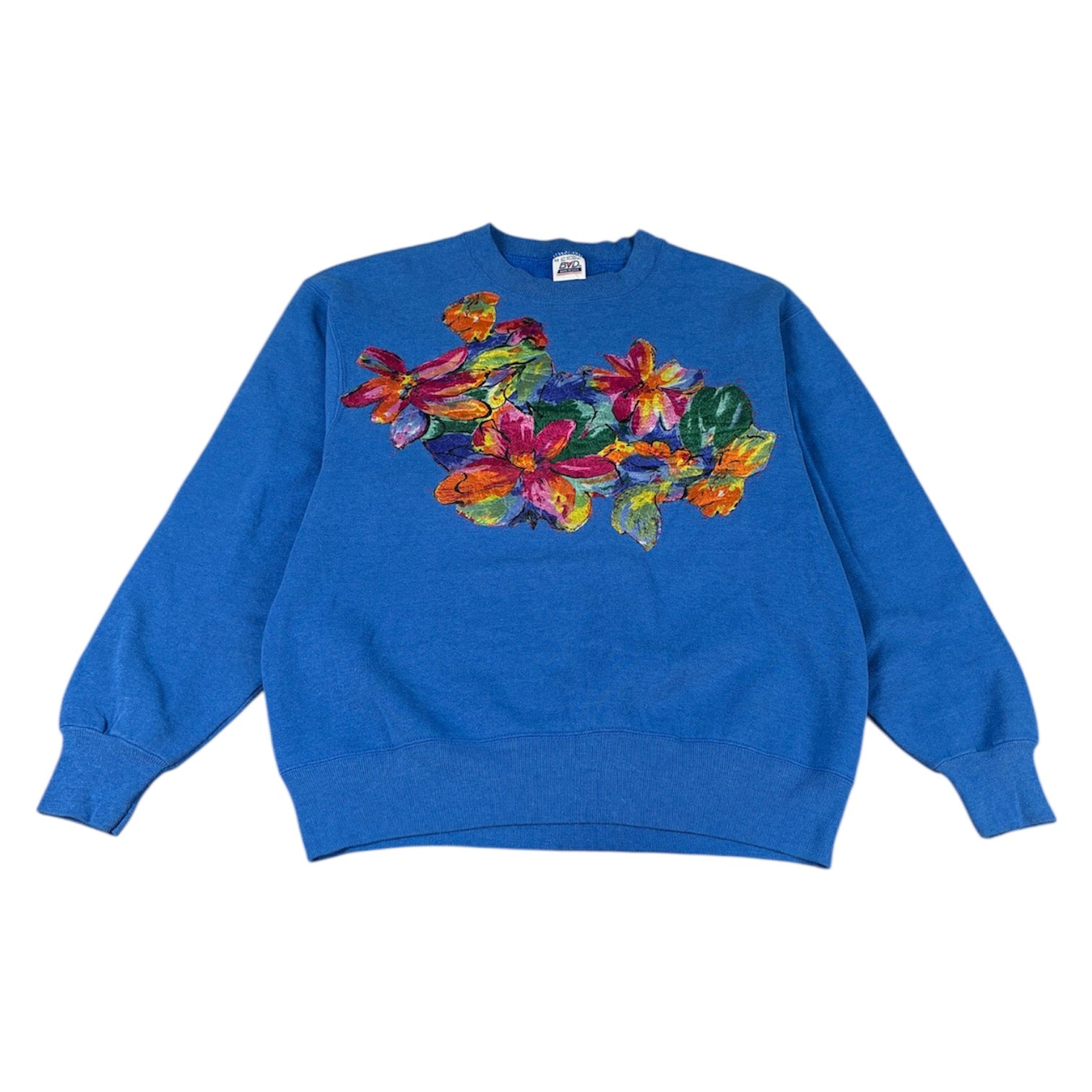 Vintage Multicolor Flowers Sweater