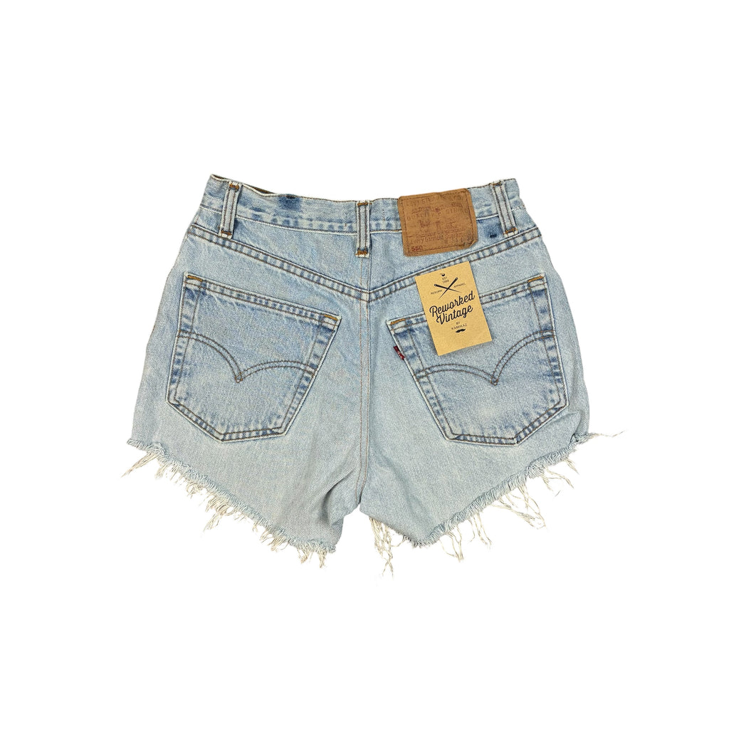 Reworked Levi’s Jeans Shorts Light Blue Wash