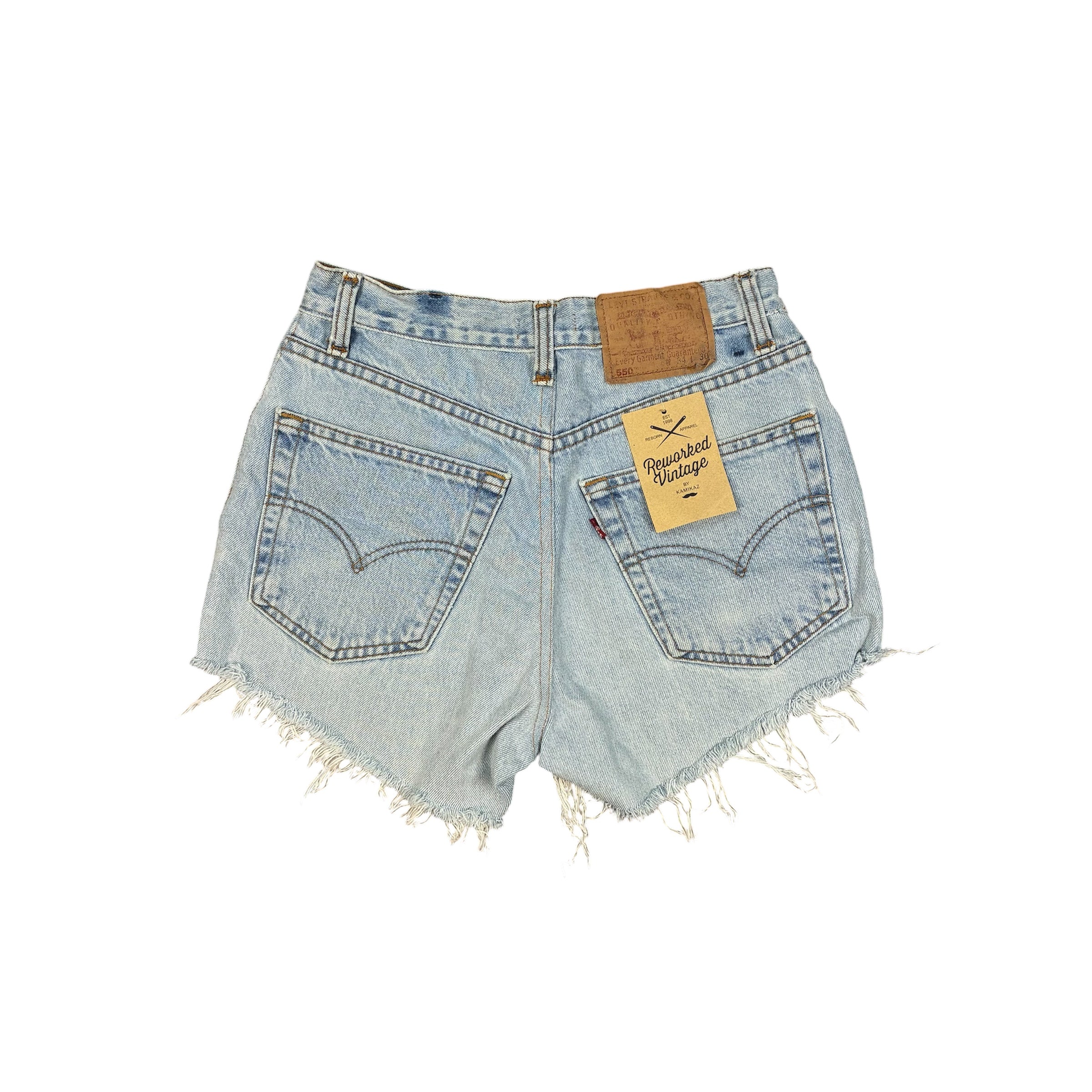 Reworked Levi’s Jeans Shorts Light Blue Wash
