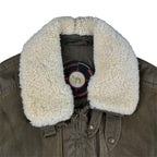 Camel Collection Aviator Leather Jacket