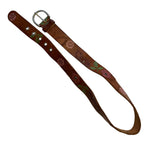 Floral Embossed Leather Belt