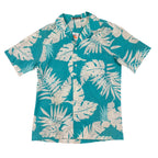 Blue & White Flower Pattern Hawaii Shirt